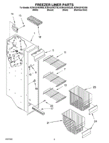 06 - Freezer Liner parts for Kitchenaid Refrigerator KSRA22KKBT00 from AppliancePartsPros.com