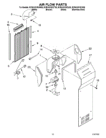 07 - Air Flow parts for Kitchenaid Refrigerator KSRA22KKSS00 from AppliancePartsPros.com