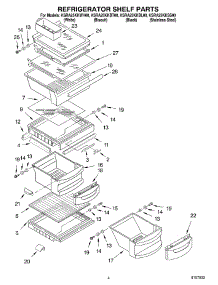 03 - Refrigerator Shelf parts for Kitchenaid Refrigerator KSRA25KKBT00 from AppliancePartsPros.com