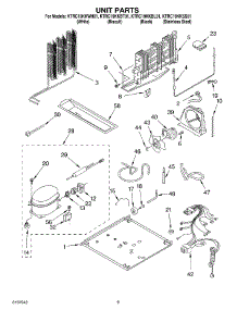 05 - Unit parts for Kitchenaid Refrigerator KTRC19KKBL01 from AppliancePartsPros.com