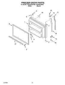 07 - Freezer Door parts for Kitchenaid Refrigerator KTRP22EKWH00 from AppliancePartsPros.com