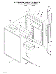 04 - Refrigerator Door parts for Kitchenaid Refrigerator KTRP22EKBT00 from AppliancePartsPros.com