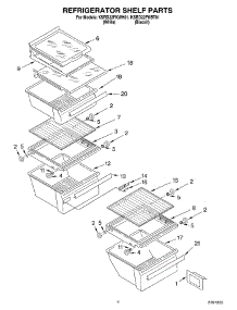 03 - Refrigerator Shelf parts for Kitchenaid Refrigerator KSRD22FKBT01 from AppliancePartsPros.com