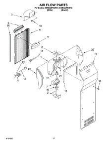 10 - Air Flow parts for Kitchenaid Refrigerator KSRD22FKWH01 from AppliancePartsPros.com