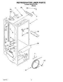 02 - Refrigerator Liner parts for Whirlpool Refrigerator 4KSRS27CHT01 from AppliancePartsPros.com