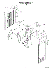03 - Air Flow parts for Whirlpool Refrigerator 4KSRS27CHT01 from AppliancePartsPros.com