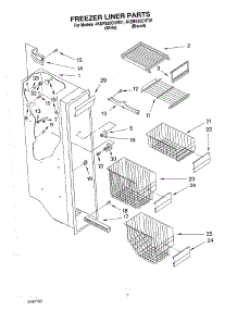 05 - Freezer Liner parts for Whirlpool Refrigerator 4KSRS25CHW01 from AppliancePartsPros.com