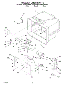 02 - Freezer Liner parts for Kitchenaid Refrigerator KBRS22KKBT00 from AppliancePartsPros.com