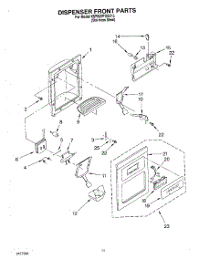 07 - Dispenser Front parts for Kitchenaid Refrigerator KSRS22FGSS15 from AppliancePartsPros.com