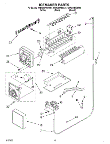 12 - Ice Maker, Optional parts for Kitchenaid Refrigerator KSRU25FKBL01 from AppliancePartsPros.com