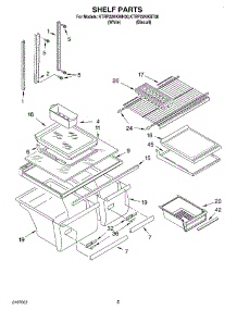 03 - Shelf parts for Kitchenaid Refrigerator KTRP22KKBT00 from AppliancePartsPros.com