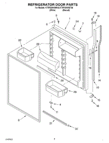 04 - Refrigerator Door parts for Kitchenaid Refrigerator KTRP22KKBT00 from AppliancePartsPros.com