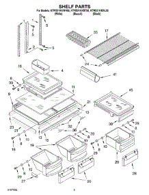 03 - Shelf parts for Kitchenaid Refrigerator KTRS21KKBL00 from AppliancePartsPros.com