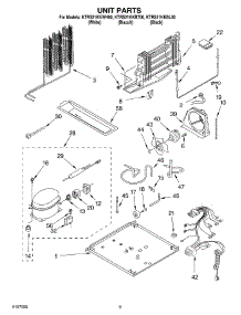05 - Unit parts for Kitchenaid Refrigerator KTRS21KKBL00 from AppliancePartsPros.com
