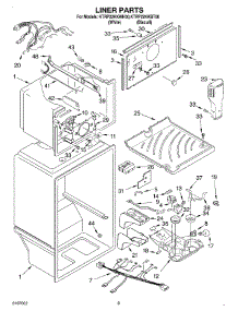 02 - Liner parts for Kitchenaid Refrigerator KTRP22KKWH00 from AppliancePartsPros.com