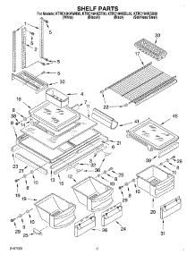03 - Shelf parts for Kitchenaid Refrigerator KTRC19KKBL00 from AppliancePartsPros.com