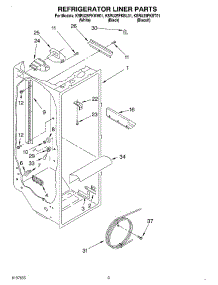 02 - Refrigerator Liner parts for Kitchenaid Refrigerator KSRU25FKWH01 from AppliancePartsPros.com