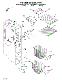 04 - Freezer Liner parts for Kitchenaid Refrigerator KSRU25FKWH01 from AppliancePartsPros.com