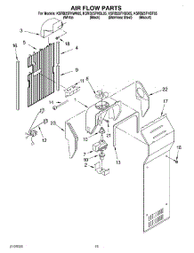 09 - Air Flow parts for Kitchenaid Refrigerator KSRB25FHBL05 from AppliancePartsPros.com