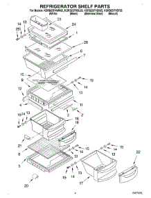 03 - Refrigerator Shelf parts for Kitchenaid Refrigerator KSRB25FHBT05 from AppliancePartsPros.com