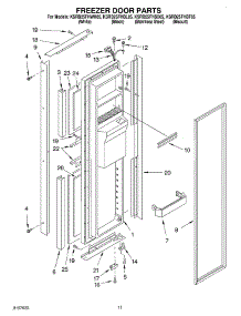 07 - Freezer Door parts for Kitchenaid Refrigerator KSRB25FHBT05 from AppliancePartsPros.com
