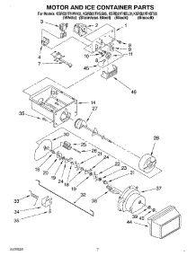 05 - Motor And Ice Container parts for Kitchenaid Refrigerator KSRB27FHBL05 from AppliancePartsPros.com
