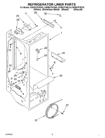 02 - Refrigerator Liner parts for Kitchenaid Refrigerator KSRB27FHBT05 from AppliancePartsPros.com