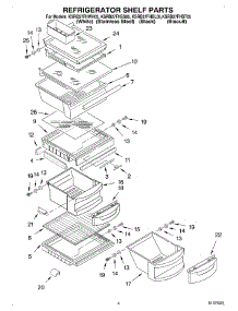 03 - Refrigerator Shelf parts for Kitchenaid Refrigerator KSRB27FHBT05 from AppliancePartsPros.com