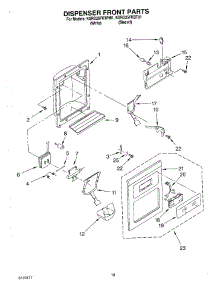 08 - Dispenser Front parts for Kitchenaid Refrigerator KSRD25FKBT01 from AppliancePartsPros.com