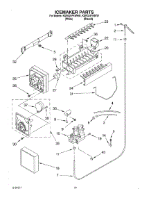 12 - Ice Maker, Optional parts for Kitchenaid Refrigerator KSRD25FKBT01 from AppliancePartsPros.com
