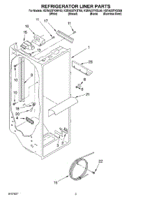02 - Refrigerator Liner parts for Kitchenaid Refrigerator KSRA25FKSS00 from AppliancePartsPros.com