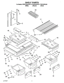 03 - Shelf parts for Kitchenaid Refrigerator KTRS19KKBL00 from AppliancePartsPros.com