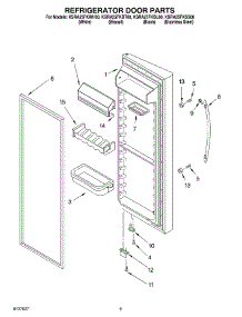 06 - Refrigerator Door parts for Kitchenaid Refrigerator KSRA25FKSS00 from AppliancePartsPros.com