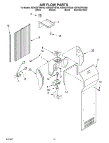 09 - Air Flow parts for Kitchenaid Refrigerator KSRA25FKWH00 from AppliancePartsPros.com