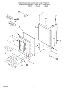 05 - Refrigerator Door parts for Kitchenaid Refrigerator KTRS25KGBT3 from AppliancePartsPros.com