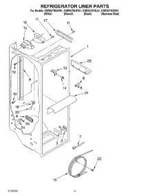 02 - Refrigerator Liner parts for Kitchenaid Refrigerator KSRS27IKSS01 from AppliancePartsPros.com