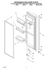 06 - Refrigerator Door parts for Kitchenaid Refrigerator KSRS27IKSS01 from AppliancePartsPros.com