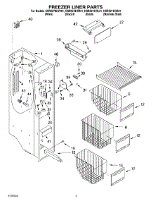 04 - Freezer Liner parts for Kitchenaid Refrigerator KSRS27IKWH01 from AppliancePartsPros.com