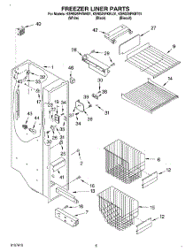 04 - Freezer Liner parts for Kitchenaid Refrigerator KSRG25FKBL01 from AppliancePartsPros.com