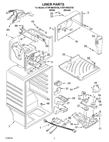 02 - Liner parts for Kitchenaid Refrigerator KTRP19KKWH00 from AppliancePartsPros.com