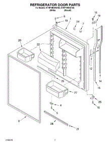 04 - Refrigerator Door parts for Kitchenaid Refrigerator KTRP19KKWH00 from AppliancePartsPros.com