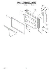 06 - Freezer Door, Optional parts for Kitchenaid Refrigerator KTRP19KKWH00 from AppliancePartsPros.com