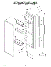 06 - Refrigerator Door parts for Kitchenaid Refrigerator KSRG25FKBT01 from AppliancePartsPros.com