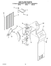 09 - Air Flow parts for Kitchenaid Refrigerator KSRG25FKBT01 from AppliancePartsPros.com