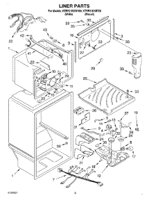 02 - Liner parts for Kitchenaid Refrigerator KTRP21KKBT00 from AppliancePartsPros.com