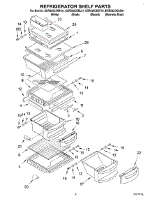 03 - Refrigerator Shelf parts for Kitchenaid Refrigerator KSRS25CKBL01 from AppliancePartsPros.com
