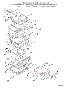 03 - Refrigerator Shelf parts for Kitchenaid Refrigerator KSRS25IKSS00 from AppliancePartsPros.com