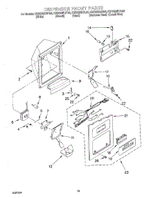 08 - Dispenser Front parts for Kitchenaid Refrigerator KSRS25IKSS00 from AppliancePartsPros.com