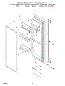 06 - Refrigerator Door parts for Kitchenaid Refrigerator KSRS25IKBU00 from AppliancePartsPros.com