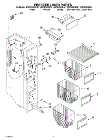 04 - Freezer Liner parts for Kitchenaid Refrigerator KSRS25IKBT01 from AppliancePartsPros.com